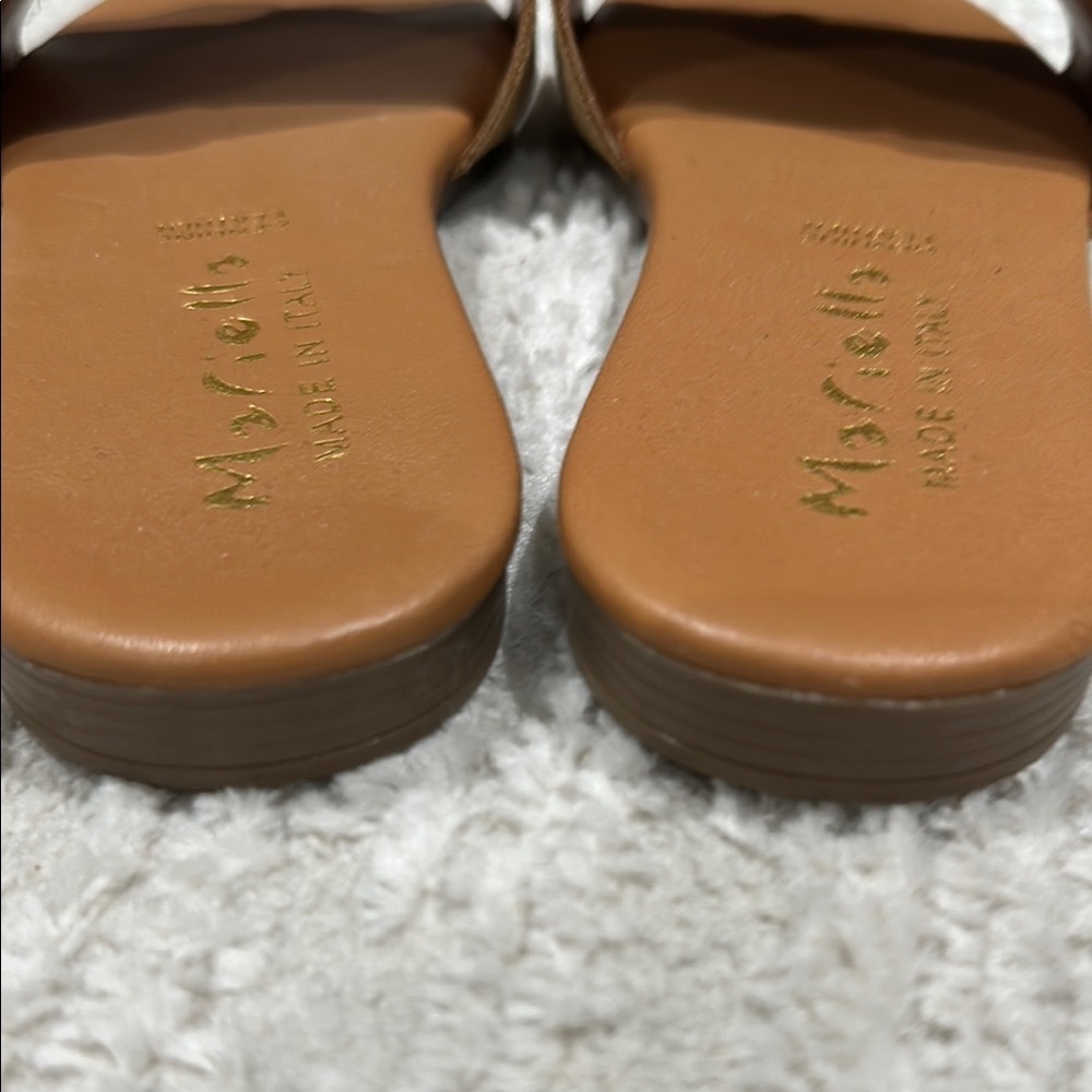 Mariella Tan Leather Women's Sandals - Picture 6 of 7